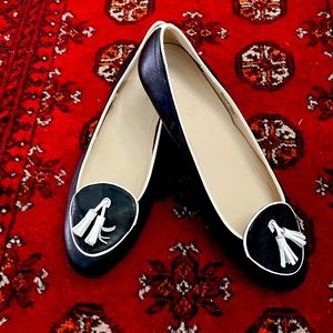 Wonder Navy/White Spectator Flats